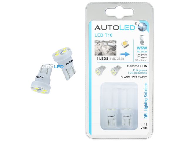 Ampoule pour voiture M-Tech LB086W 0,48 W Blanc 12 V W5W