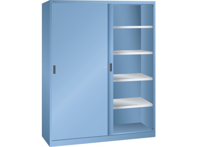 Armoire haute de garage en métal époxy coloris gris