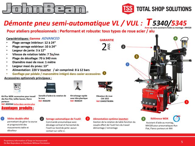 Pack démonte-pneu BT200 3x380V et équilibreuse de roues BB200 220V