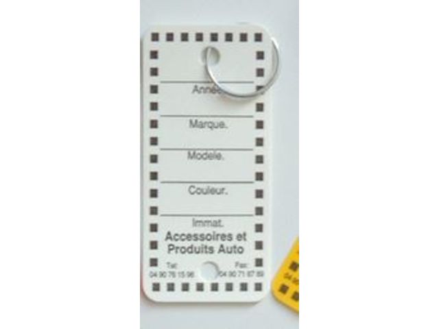 Etiquettes porte-clés en plastiques, APA FRANCE de APA FRANCE - Créateur  de PLV Automobile : informations et documentations