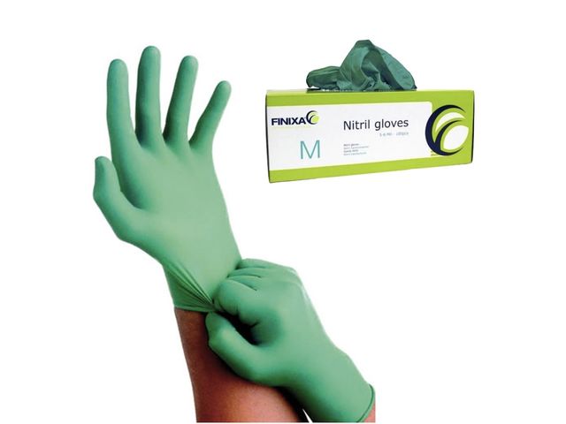 Finixa gants jetables nitril vert - (M / L / XL) / 100 pcs de ALL4AUTO :  informations et documentations