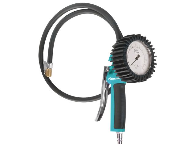 Pistolet Haute Pression Gonfleur Pneus Gakago Professionnel - Manomètre 0-12 Bar Tuyau 45cm Testeur Pression Pneus Longue Durée