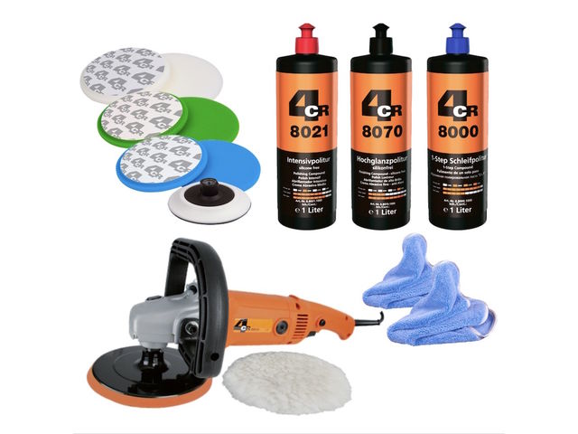 Kit De 7 Mousses De Lustrage (4/5/6/7") Avec Adaptateur M14 Pour Perceuse - Polissage Voiture Et Surfaces