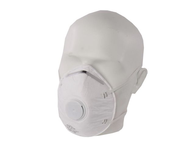 Masque Anti-poussière Avec Valve Et Casque De Sécurité Sur