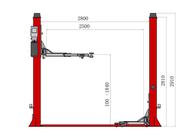 Pont élévateur 2 colonnes 4 tons