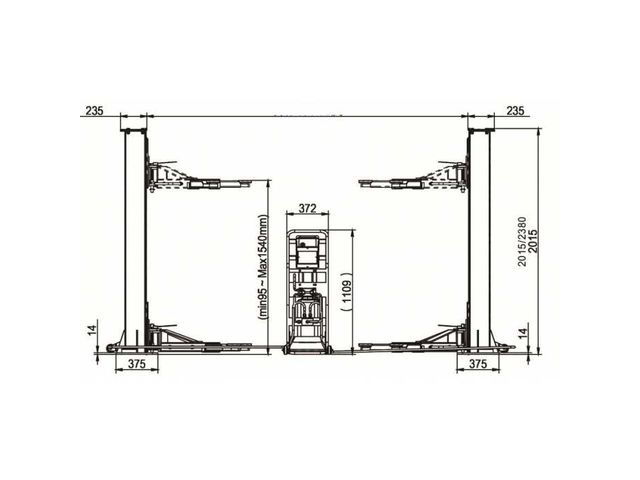 PONT ÉLÉVATEUR 3 TONNES HAUTEUR 2 MÈTRES