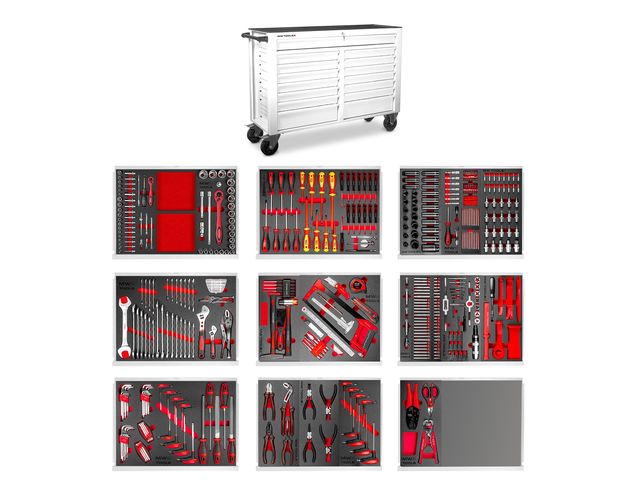 Beta C24 SA - Servante d'atelier XL à 8 tiroirs orange ou grise - MACHINES  ET OUTILS-FRANCE