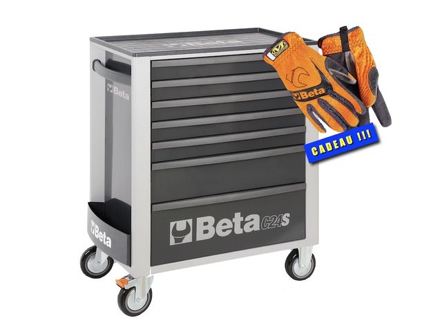 Servante mobile d'atelier 7 tiroirs BETA C24S/7 + compo 329 outils