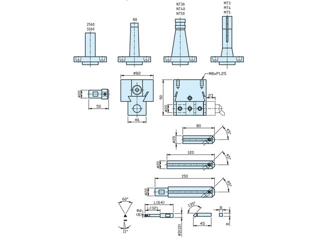 Tête D'alésage Réglable Précision 1,5' Avec Tige Droite 12mm - 3 Pièces Carbure