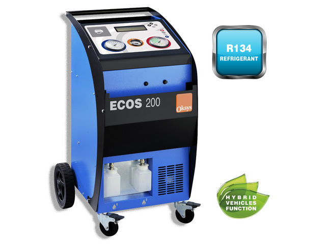 Station de recharge de climatisation, R134a / R1234-YF (gamme ECOS) OKSYS  de DIAG-AUTO.COM // FRADES TECHNOLOGIES : informations et documentations