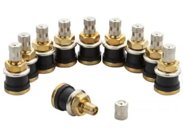 Lot De 4 Valves De Pneu Haute Pression TR600HP - Laiton, Pour Pneus Sans Chambre à Air, Max 4 MPA