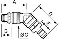 FICHE 135° POUR FLEXIBLE AUTO-SERREUR | PREVOST