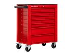 Servante d'atelier 7 tiroirs rouge robuste en acier soudé verrouillable roues ø125 mm MW Tools GW107R