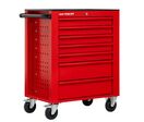 Servante d&#039;atelier 7 tiroirs rouge robuste en acier soudé verrouillable roues ø125 mm MW Tools GW107R
