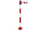 Poteau avec ruban rouge/blanc 2,30 m MW Tools PES25RC