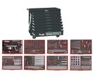 Servante d&#039;atelier complète noire 8 tiroirs set en mousse 399 outils Teng Tools TCEMM399NBK