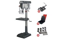 Perceuse à colonne jusque ø 30 mm CM4 1,1 kW 400V + étau de perçage + jeu de boulons + jeu de mèches Torros PACK FS32T