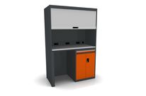 Armoire qualité avec rideau en plastique - Quality station