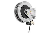 Enrouleur industriel AdBlue 15 m Ø 1 10 bars Acier peint avec enroulement automatique et support mural fixe Raasm RA.8436.252