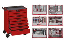 Servante d&amp;#039;atelier complète rouge 8 tiroirs Midi Master 491 outils Teng Tools TCMM491N8