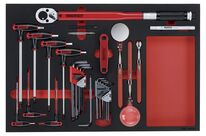 Jeu de clé et set d&#039;inspection Foam4x4 tray 17 pièces Teng Tools TTEX17