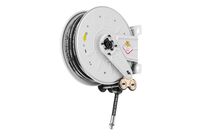 Enrouleur air et eau 12 m Ø G 3/8 (f) 20 bars Acier peint avec enroulement automatique et support mural fixe Raasm RA.8330.101