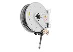 Enrouleur air et eau 12 m Ø G 3/8 (f) 20 bars Acier peint avec enroulement automatique et support mural fixe Raasm RA.8330.101