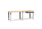 Établi plateau bois L.2500 mm avec bloc 1 tiroir NOVALP