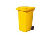 Conteneur de tri roulant 240 l jaune | B240LROUL Jaune 