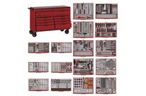 Servante rouge mega master set 9 tiroirs et coffre superieur Teng Tools TCMM1011STK