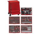Servante d&#039;atelier complète rouge 7 tiroirs set en mousse 240 outils Teng Tools TCEMM240EV