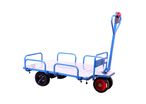 Chariot éléctrique à ridelles amovibles plateau alu 400kg 1210x850mm - batterie 36V / 12Ah MW Tools EP400L