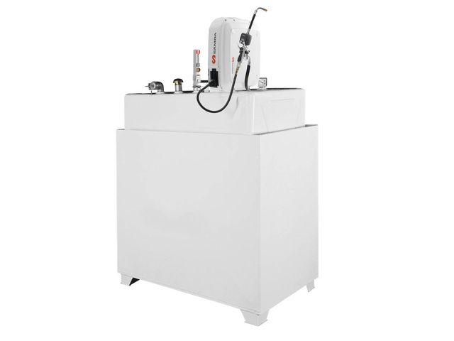 CITERNE 1470L HORIZONTALE AVEC BAC - 3:1 AVEC ENROULEUR OUVERT AVEC PC