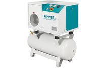 Compresseur à vis sur réservoir 4 kw 10 bar 31,8m3/h + FLEXIBLE DE SORTIE 1/2 G - Lg 1600 mm