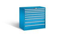 Armoire fixe à 8 tiroirs (2x75/3x100/3x150) 200kg | KEY Lock Bleu clair RAL 5012