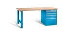 Etabli à 5 tiroirs multiplex | KEY Lock Bleu clair RAL 5012