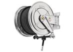Enrouleur air et eau 30 m Ø G 1 (f) 20 bars Inox 304 avec enroulement automatique et support mural fixe Raasm RA.8562.101