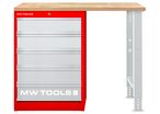 Établi modulaire Rubberwood avec armoire à tiroirs 5T 1200 mm MW Tools MOD121R