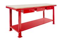 Établi 200 cm avec plateau MDF et 3 tiroirs MW Tools DER2000W