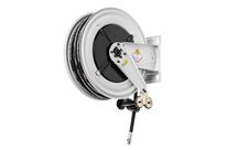 Enrouleur air et eau 18 m Ø G 1/2 (f) 20 bars Acier peint avec enroulement automatique et support mural fixe Raasm RA.8430.102