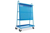 CHARIOT 4 ETAGERES AVEC 2 PANNEAUX PORTE-OUTILS