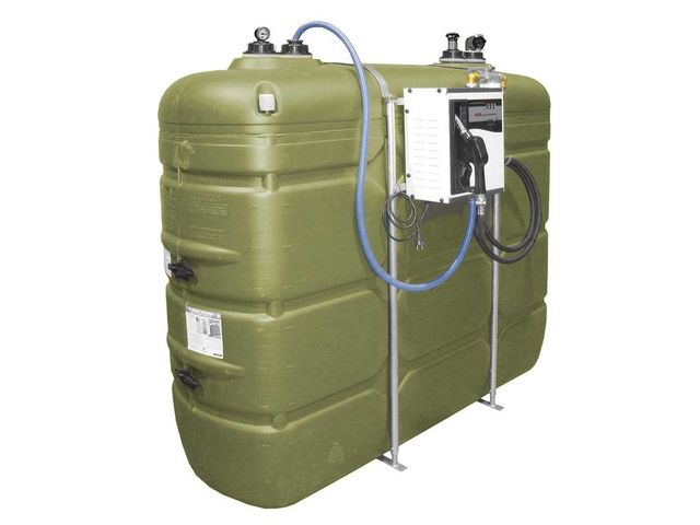 CITERNE 2000L PEHD GAZOLE ANTI-UV V. CARR. ET FILTRE