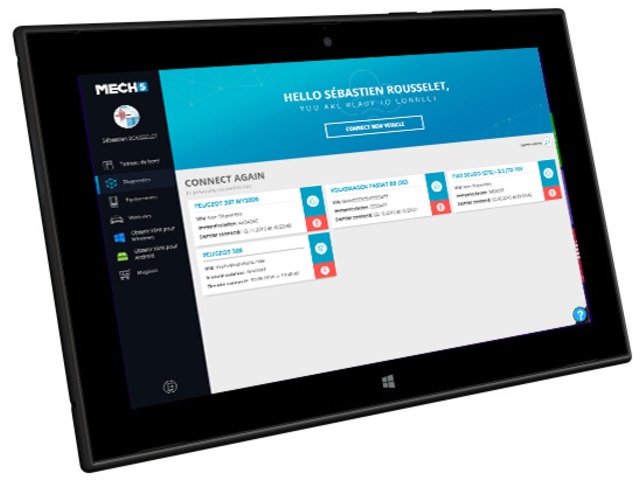Valise de diagnostic professionnelle 10 pouces multimarques : tablette tactile Mech5