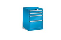 Armoire fixe à 4 tiroirs | KEY Lock Bleu clair RAL 5012