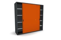 Armoire à portes coulissantes 8 tablettes - Hauteur 1950 mm