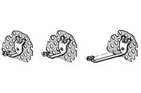 JEU DE 5 BROCHES COURTES - 21MM