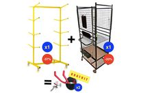 SUPER PROMO !! Support mobile 8 pares-chocs + Chariot de rangement pour garagistes 