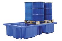 Bac de rétention en polyéthylène pour 2 cubitainer Ecospill OVBIBC2