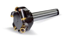 Fraise à copier et à surfacer diamètre 52 mm avec mandrin porte-fraise intégré CM4/M16 incluant 5 plaquettes de coupe RDET1003 Optimum KVF04