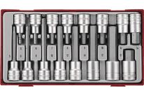 Embouts sur douilles Hex TT1 tray 1/2&#039;&#039; 55- 100- 115mm 16 pièces Teng Tools TTHEX16
